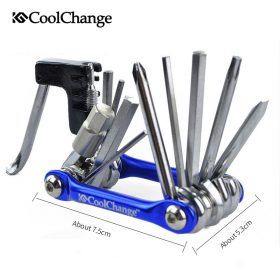 CoolChange 11 in 1 Multifunction Bicycle Repair Tools Cycling Chain Rivet Extractor Hexagon Wrench Bike Repair Tool Accessories 5