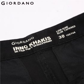 Giordano Men Khakis Twill Pants Ropa Casual Hombre Mid-low Rise Khakis Pants Solid Color Inno Trousers Brand Clothing 5