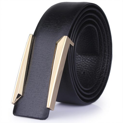 2017 new Designer solid brass buckle belt for men belts luxury top quality full grain 100% genuine leather fashion casual hot 1