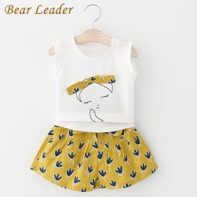 Bear Leader 2018 New Summer Casual Children Sets Flowers Blue T-shirt+  Pants Girls Clothing Sets Kids Summer Suit For 3-7 Years 5