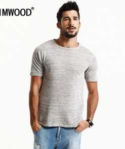 SIMWOOD Brand New Summer Short Sleeve T shirts Men 2018 100% Pure Linen  Fashion Tees Plus Size  O neck  Clothing  TD1171
