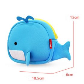 NOHOO Whale Mini Crossbody Bag Waterproof Neoprene Shoulder Bags For Girls Boys School Messenger Bags For Kids 4