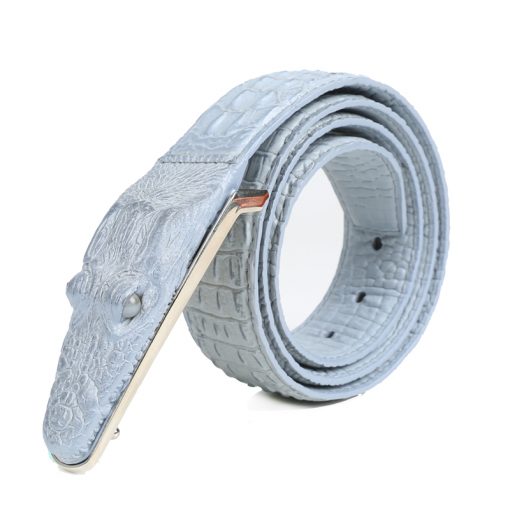 Crocodile Belts for Men Cowhide Genuine Leather Luxury Brand Strap Male Buckle Belt Fancy Vintage for Jeans Cintos Dropshipping 4