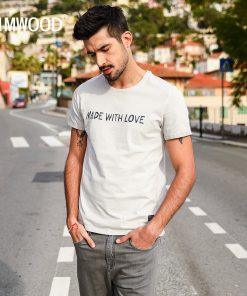 SIMWOOD 2018 Summer T Shirt Men Brand Tees Fashion Slim Fit Casual Tops O-neck Letter Print 100% Cotton T-shirts TD017117 1