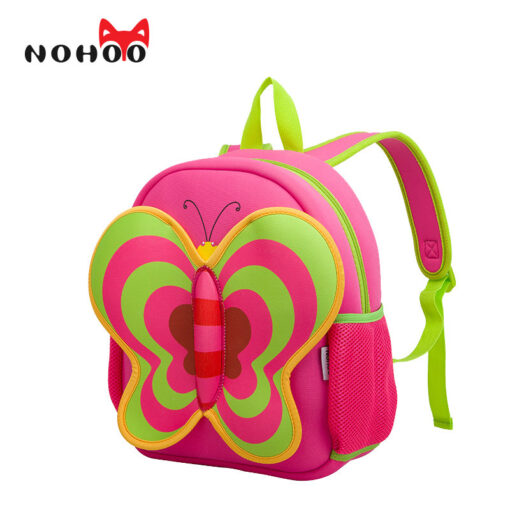 NOHOO Butterfly Waterproof Children School Bags Cartoon Animals School Backpacks For Teenage Girls Large Capacity Baby Backpack