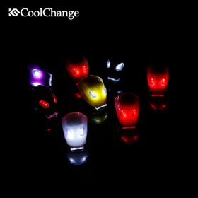 CoolChange ET LED Bike Lights Bicycle Safety Warning Lamps Cycling Front Rear Tail Helmet Red Lights without Lithium Battery 2