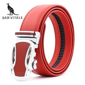 Men's Belt Belts Genuine Leather Gift Waistband Gold 35Mm Suspenders Clothing Accessories Apparel Waist Man Black Stretch Gift