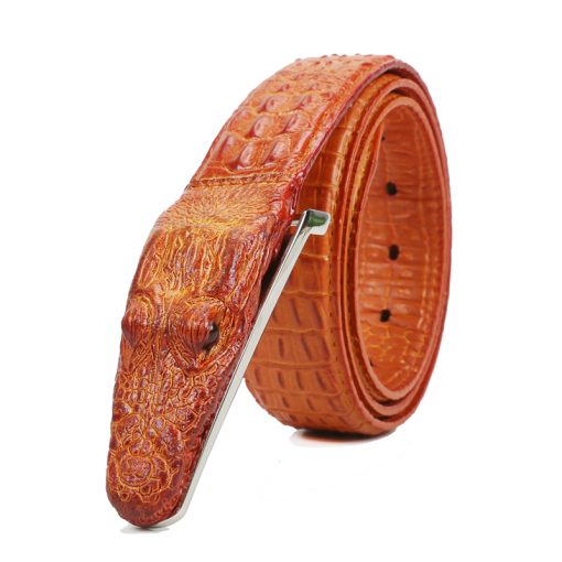 Crocodile Belts for Men Cowhide Genuine Leather Luxury Brand Strap Male Buckle Belt Fancy Vintage for Jeans Cintos Dropshipping 2