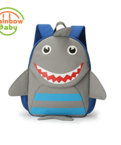 Rainbow Baby Cute Shark Bagpack Ultra-Light Kids & Babys Bags Wearable School Bags Non-Polluting Boys Bagpack Lovely Backpack