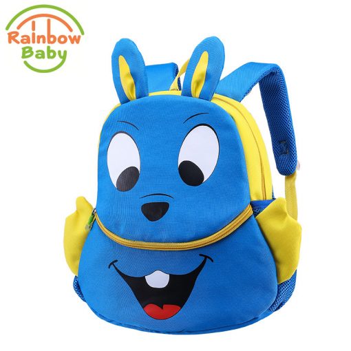 Rainbow Baby Cartoon Squirrel Child's School Bags Wearable Breathable Ultra-Light Kids Baby Snack toys Bag Boys Girls Backpack  5