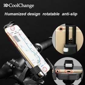 Coolchange Universal Bike Phone Mount Adjustable Holder GPS 360 Rotating Samsung HTC Sony Cellphone Cycling Bicycle Accessories 3