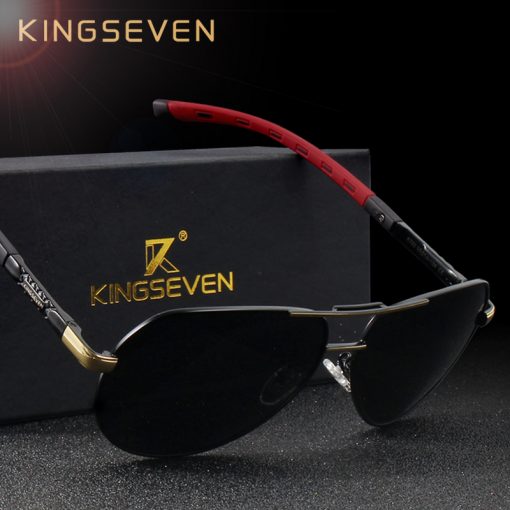 KINGSEVEN Aluminum Magnesium Men's Sunglasses Polarized Men Coating Mirror Glasses oculos Male Eyewear Accessories For Men K725 2