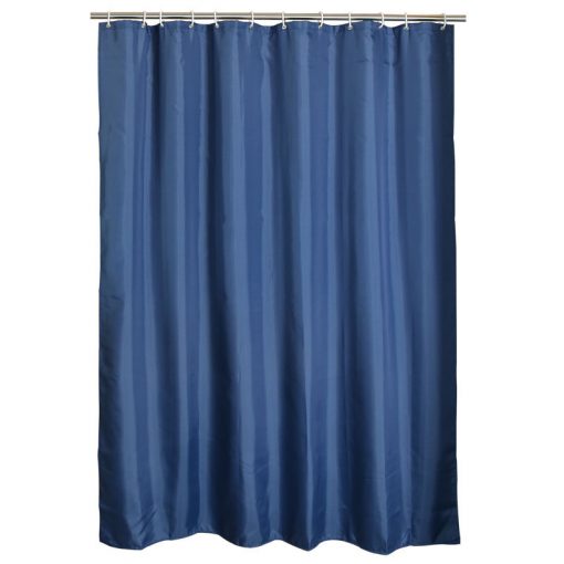 GIANTEX NavyBlue Polyester Bathroom Waterproof Shower Curtains With Plastic Hooks U1263 4