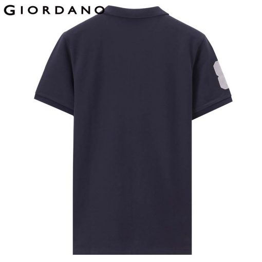 Giordano Men Pique Polo Napoleon Embroidery Polo Shirt Men Brand Man's Clothing Lycra Tshirt For Men 2
