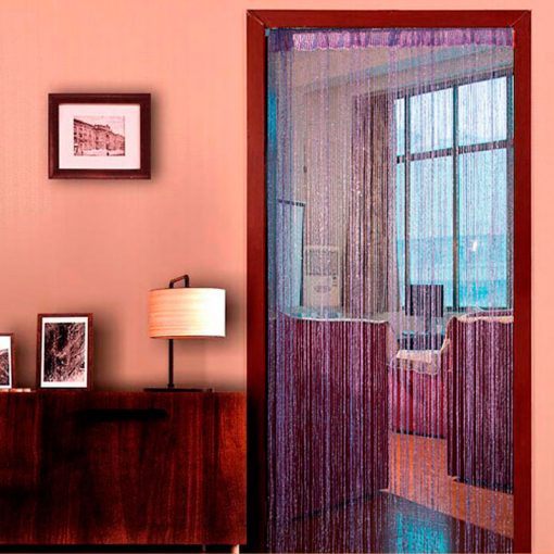 GIANTEX Shiny Tassel Flash Silver Line String Curtain Window Door Divider Sheer Curtain Valance Home Decoration 0.95x1.95m U0604 4