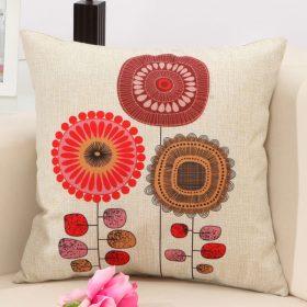 GIANTEX Plant Pattern Linen Cushion Cover Decorative Pillowcase Home Decor Sofa Throw Pillow Cover 45x45cm U1335 4