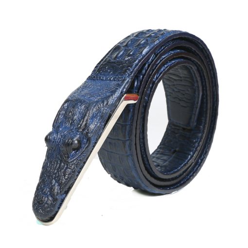 Crocodile Belts for Men Cowhide Genuine Leather Luxury Brand Strap Male Buckle Belt Fancy Vintage for Jeans Cintos Dropshipping 3