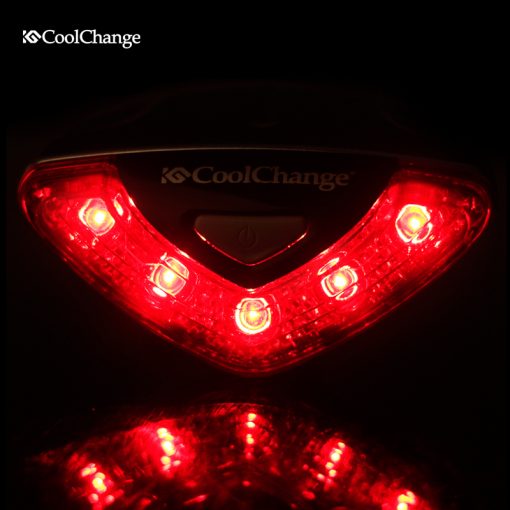 CoolChange Bicycle Rear Tail light Red LED Flash Lights Cycling Night Safety Warning Lamp Bike Outdoor tail light Accessories 3