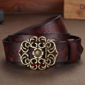 2017 fashion women's belts cowskin genuine leather luxury straps female waistband for woman for jeans high quality free shipping 3