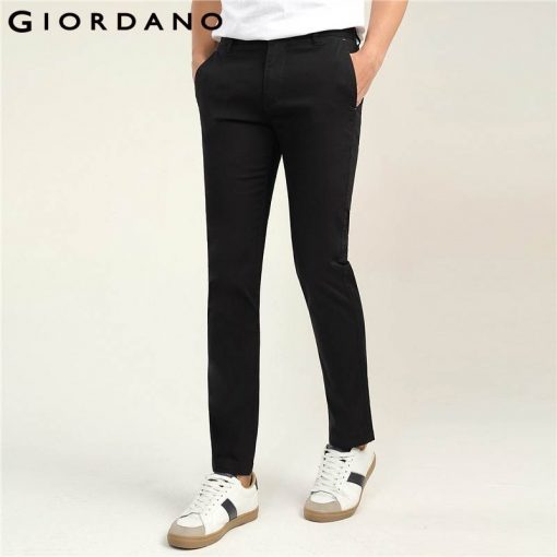 Giordano Men Khakis Twill Pants Ropa Casual Hombre Mid-low Rise Khakis Pants Solid Color Inno Trousers Brand Clothing 4