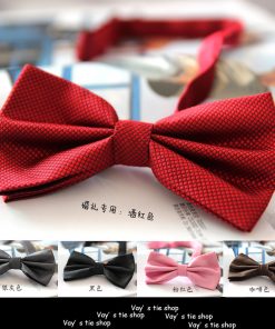 20 Colors  Solid Fashion Bowties Groom Men Colourful Plaid Cravat gravata Male Marriage Butterfly Wedding Bow ties