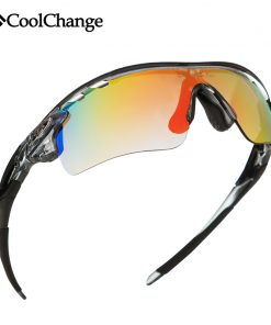 CoolChange Polarized Cycling Glasses Bike Outdoor Sports Bicycle Sunglasses For Men Women Goggles Eyewear 5 Lens Myopia Frame