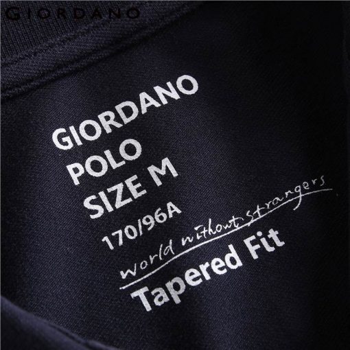 Giordano Men Pique Polo Napoleon Embroidery Polo Shirt Men Brand Man's Clothing Lycra Tshirt For Men 5