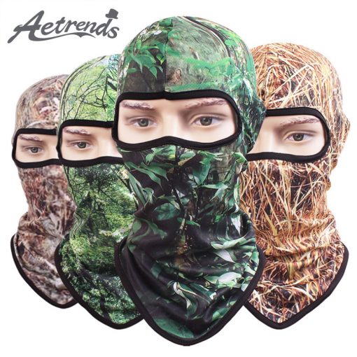 [AETRENDS] 2018 Camouflage Milk Ice Silk Neck Face Mask Balaclavas Caps Cycling Skullies Windproof Motorcycle Hats Z-6376