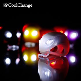 CoolChange ET LED Bike Lights Bicycle Safety Warning Lamps Cycling Front Rear Tail Helmet Red Lights without Lithium Battery 4