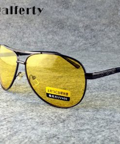 Ralferty Yellow Polarized Sunglasses Men Women Night Vision Goggles Driving Glasses Driver Aviation Polaroid Sun Glasses UV400