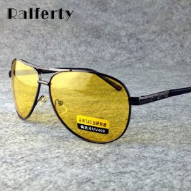 Ralferty Yellow Polarized Sunglasses Men Women Night Vision Goggles Driving Glasses Driver Aviation Polaroid Sun Glasses UV400