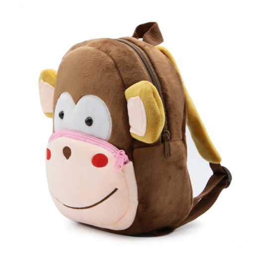 2017 Plush Children Backpacks Kindergarten Schoolbag 3D Cartoon Monkey Animal Kids Backpack Children School Bags for Girls Boys 2