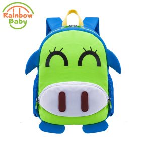 Rainbow Baby Lovely Pig Child's School Bag Ultra-Light Waterproof Boys Girls Backpack Wearable Anti-lost Rope Kids Babys Bags 4