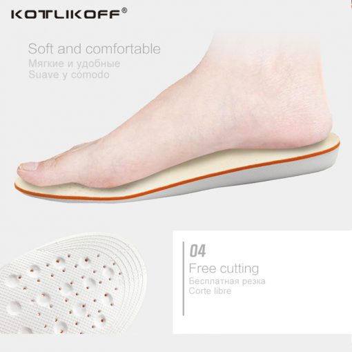 KOTLIKOFF Sport Height Increase Insole Men and Women School Insoles Shock Absorbing Insoles EVA Silicone Shoe Insole Heel Spur 3