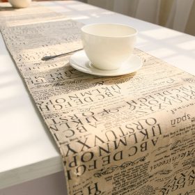 GIANTEX European Style Letters Design Cotton Linen Table Runner Home Decor U1111 2