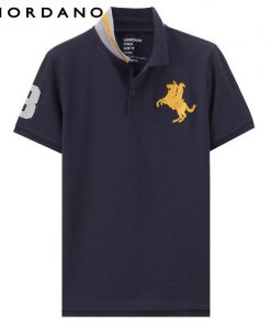 Giordano Men Pique Polo Napoleon Embroidery Polo Shirt Men Brand Man's Clothing Lycra Tshirt For Men 1
