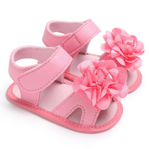 New flower style pu leather Baby moccasins child Summer girls fashion sandals Sneakers baby shoes 0-18 M baby sandals 4