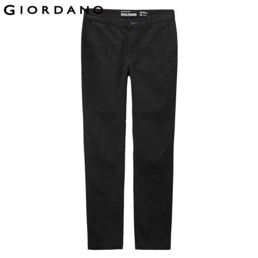 Giordano Men Khakis Twill Pants Ropa Casual Hombre Mid-low Rise Khakis Pants Solid Color Inno Trousers Brand Clothing 1