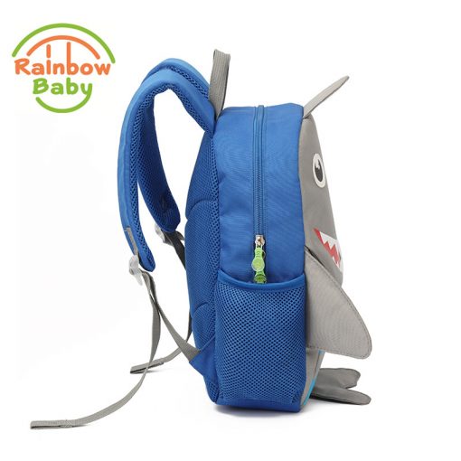 Rainbow Baby Cute Shark Bagpack Ultra-Light Kids & Babys Bags Wearable School Bags Non-Polluting Boys Bagpack Lovely Backpack 2