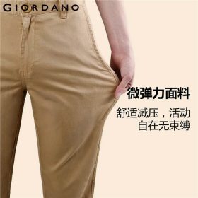 Giordano Men Pants Men Khaki Pantalon Homme Slim Pants Men Quality Trousers Men Cotton Business Casual Modern Pantalones Hombre 4