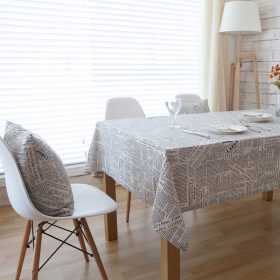 GIANTEX Retro Newspapers Pattern Decorative Table Cloth Cotton Linen Tablecloth Dining Table Cover For Kitchen Home Decor U1001 3