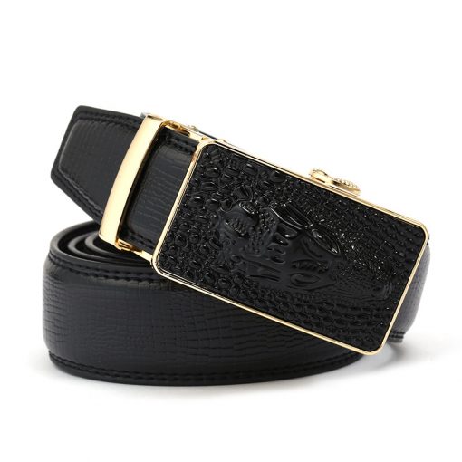 Belts Mens Belt Genuine Leather For Jeans Strap Fashion Man Slim Black Stretch Buckles For Suit Luxury Brand Ratchet Reversible 3