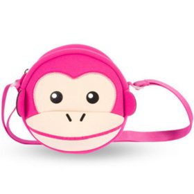 NOHOO Waterproof Kid Bags Fashion Cartoon Kids Messenger Bags 3D Monkey Handbags Children Girls Shoulder Bags Crossbody Bags 1