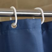 GIANTEX NavyBlue Polyester Bathroom Waterproof Shower Curtains With Plastic Hooks U1263 1