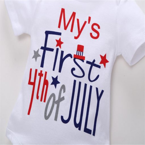 COSPOT 4th July Clothing Set Baby Girl Boy Clothes Independence Day Clothing Set Romper+Shorts Fourth of July Baby Clothes E42 3