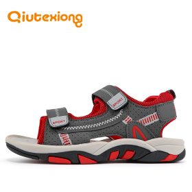 QIUTEXIONG Summer Beach Sandals For Boys Kids Sandals Children Shoes Breathable Cut-outs Quick-dry School Sport sandalia Shoe 5