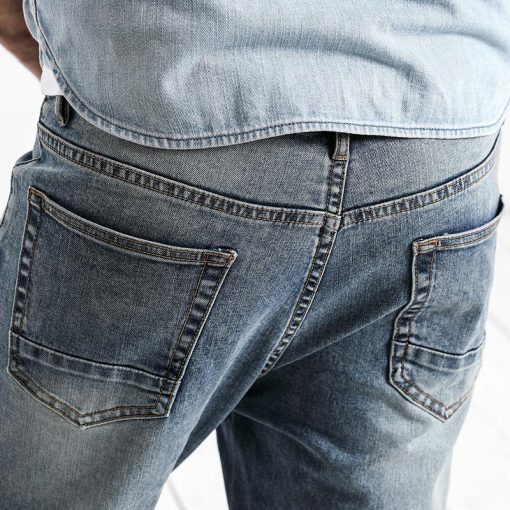 SIMWOOD 2018 Spring  Summer New Dark Wash Ankle-Length Jeans Men Slim Fit Vintage Basic Blue High Quality Brand Clothing 180057 2