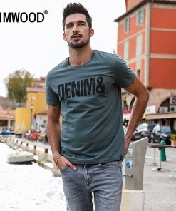 SIMWOOD 2018 Summer Casual T-Shirts Men Letter Print O-neck Short Sleeve Fashion Tops Slim Fit Plus Size Black Tees 180054 1