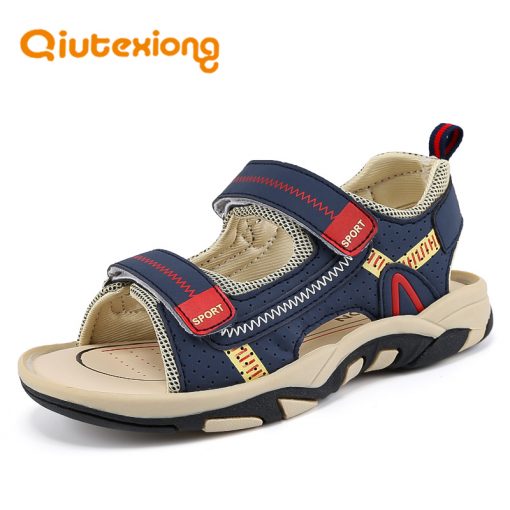 QIUTEXIONG Summer Beach Sandals For Boys Kids Sandals Children Shoes Breathable Cut-outs Quick-dry School Sport sandalia Shoe