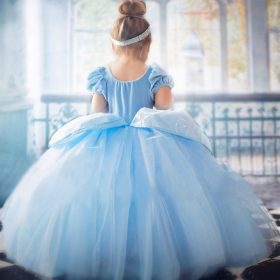 Brand Cinderella Dress for Girls Party Pageant Dress up Kids Cosplay Costume Children Cinderella Princess Dress Cartoon Clothes 2